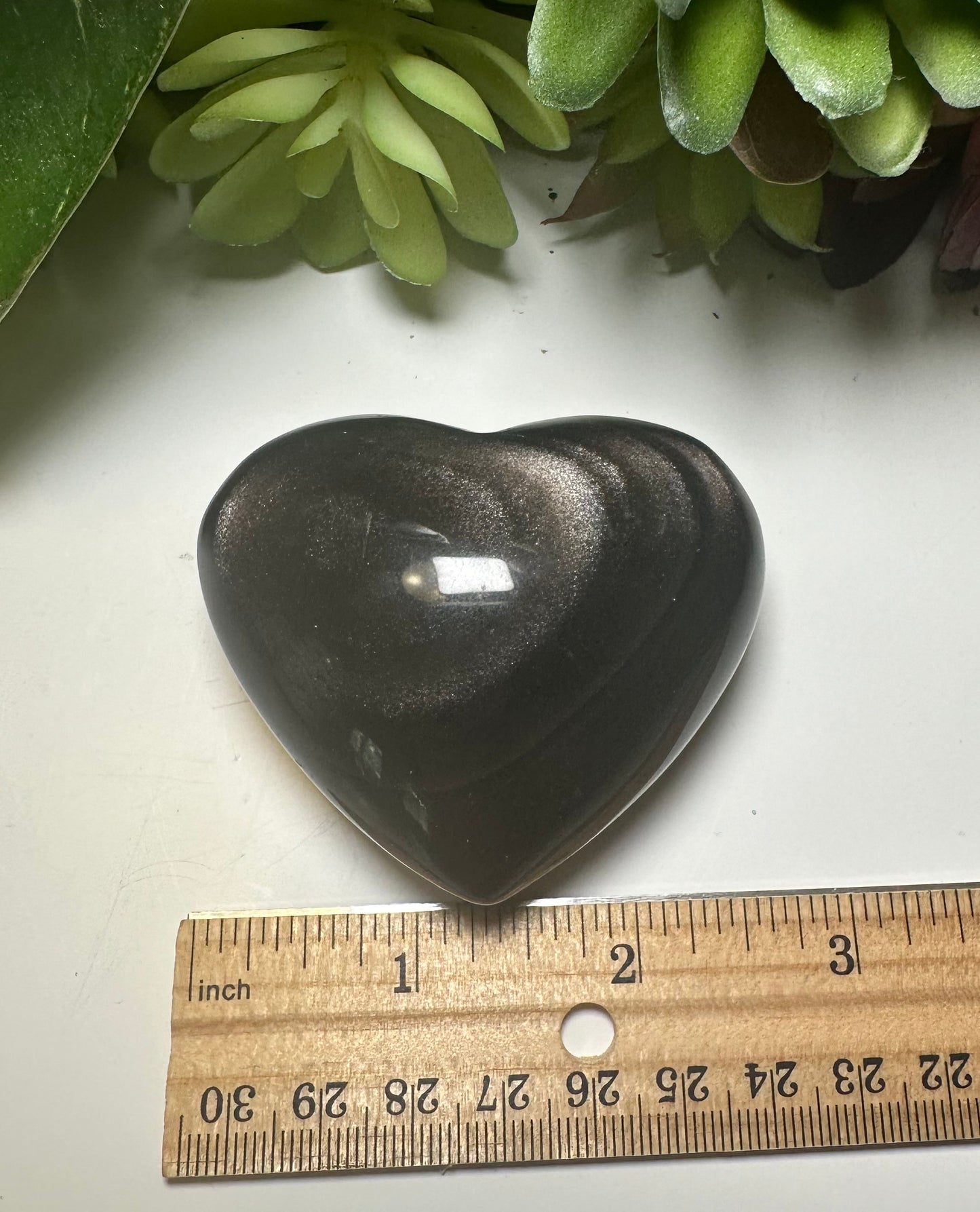 Golden sheen Obsidian heart
